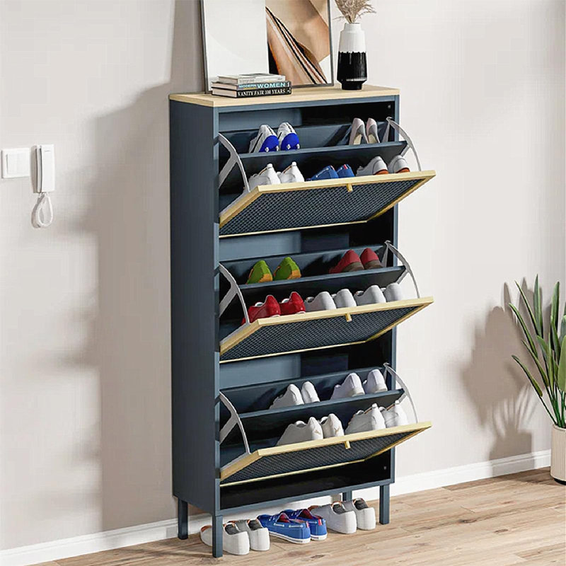 Wood Metal 3 Tier Shoe Rack with Mesh Shelves | Shoe Bench | Shoe Storage popular | Shoe Organizer | Entryway Shoe Rack | Shoe Display | Shoe Shelf